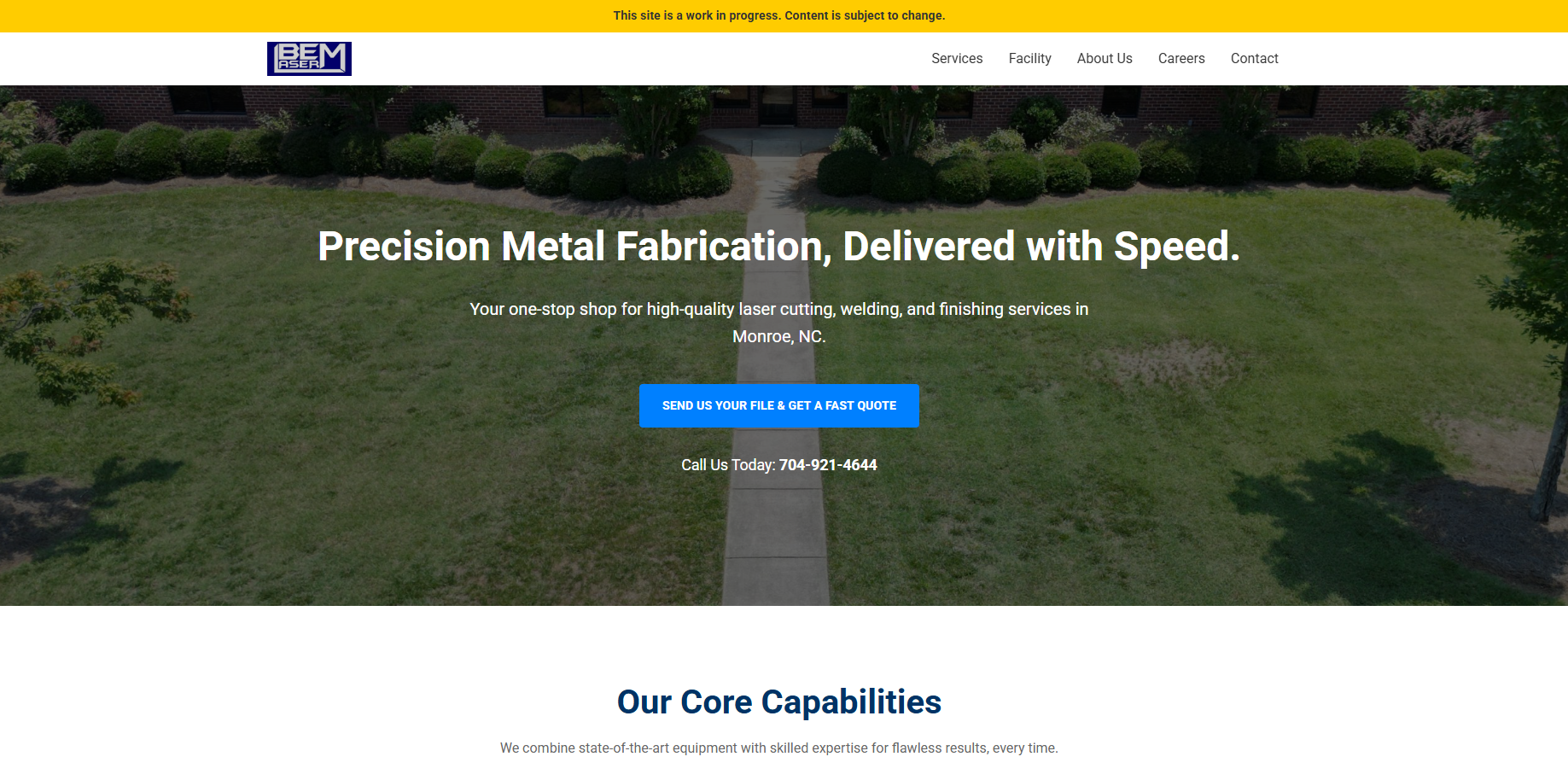 Screenshot of Brown Equipment
