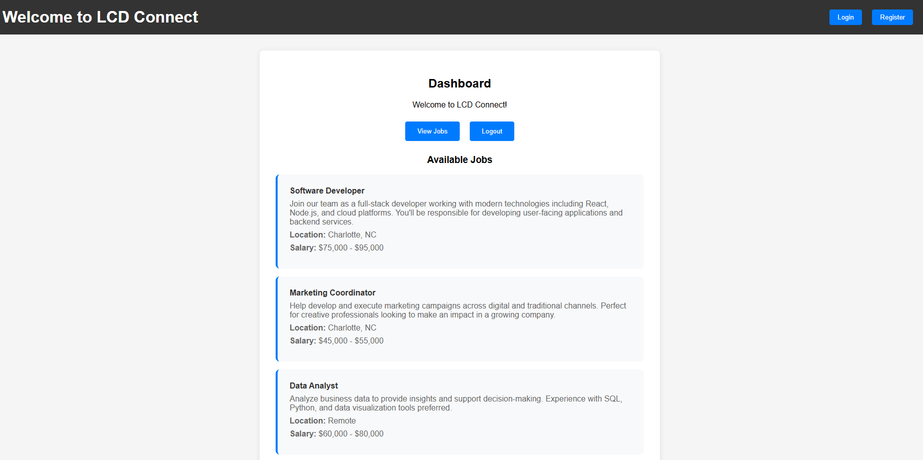 Screenshot of LCDConnect